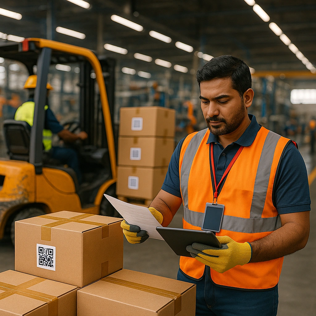 Manufacturing professionals using integrated digital solutions like DMS, onboarding, invoice extraction, and asset tracking